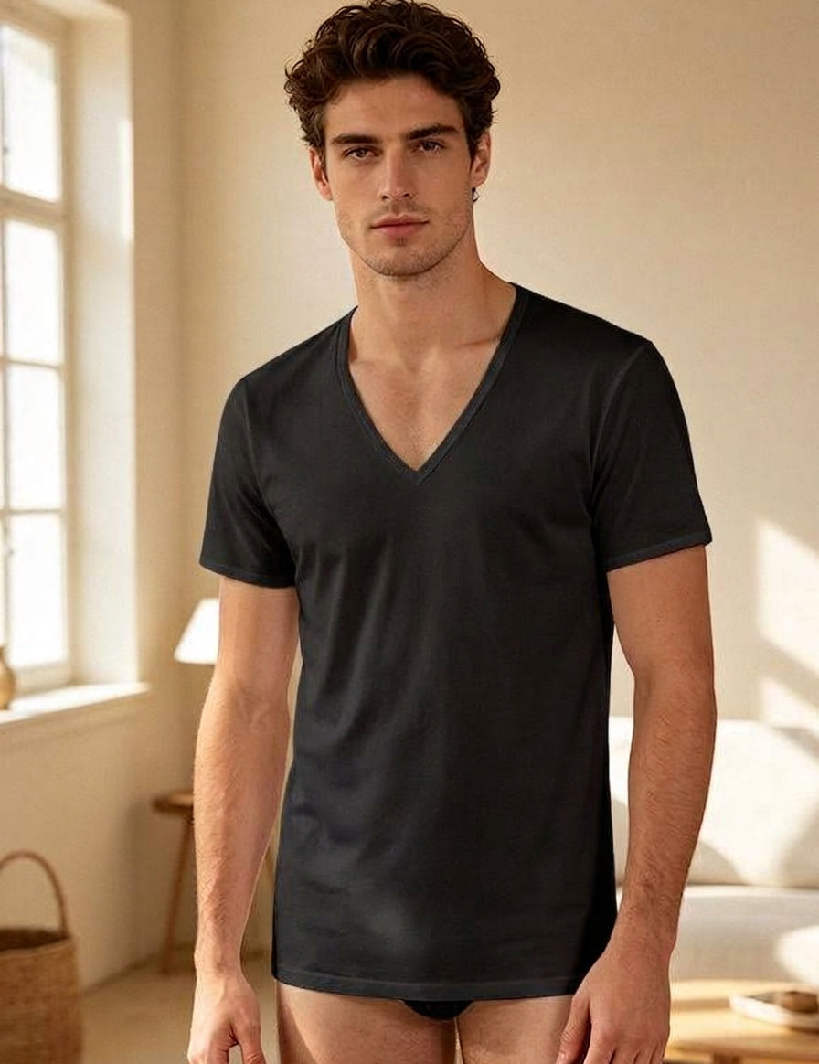T-shirt M/M scollo V bianca Garda 0046