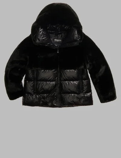 Giubbotto nylon con pelliccia eco Donna  Blauer mod. FANEVIL art. 25WBLDC02178-006646