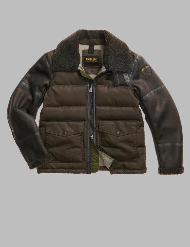 Giubbotto Montone e Nylon Uomo Blauer mod. AMHERST art. 26WBLUC02239 007280
