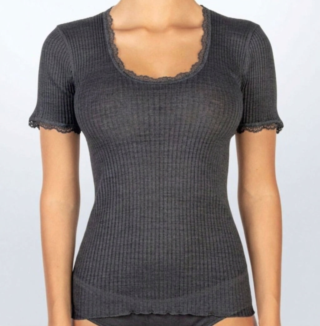 Maglia Mezza Manica Donna EGI Lana e Microfibra art. 306