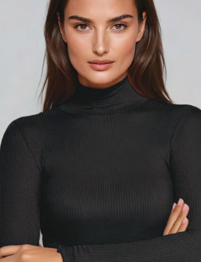 Lupetto Donna EGI in modal/cashmere a costine art. 5160