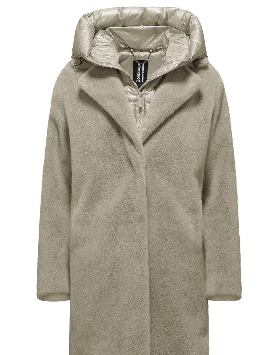 Cappotto lungo Donna water resistant piuma vera BOMBOOGIE mod. Odessa Overcoat art. CW6570TFSB6