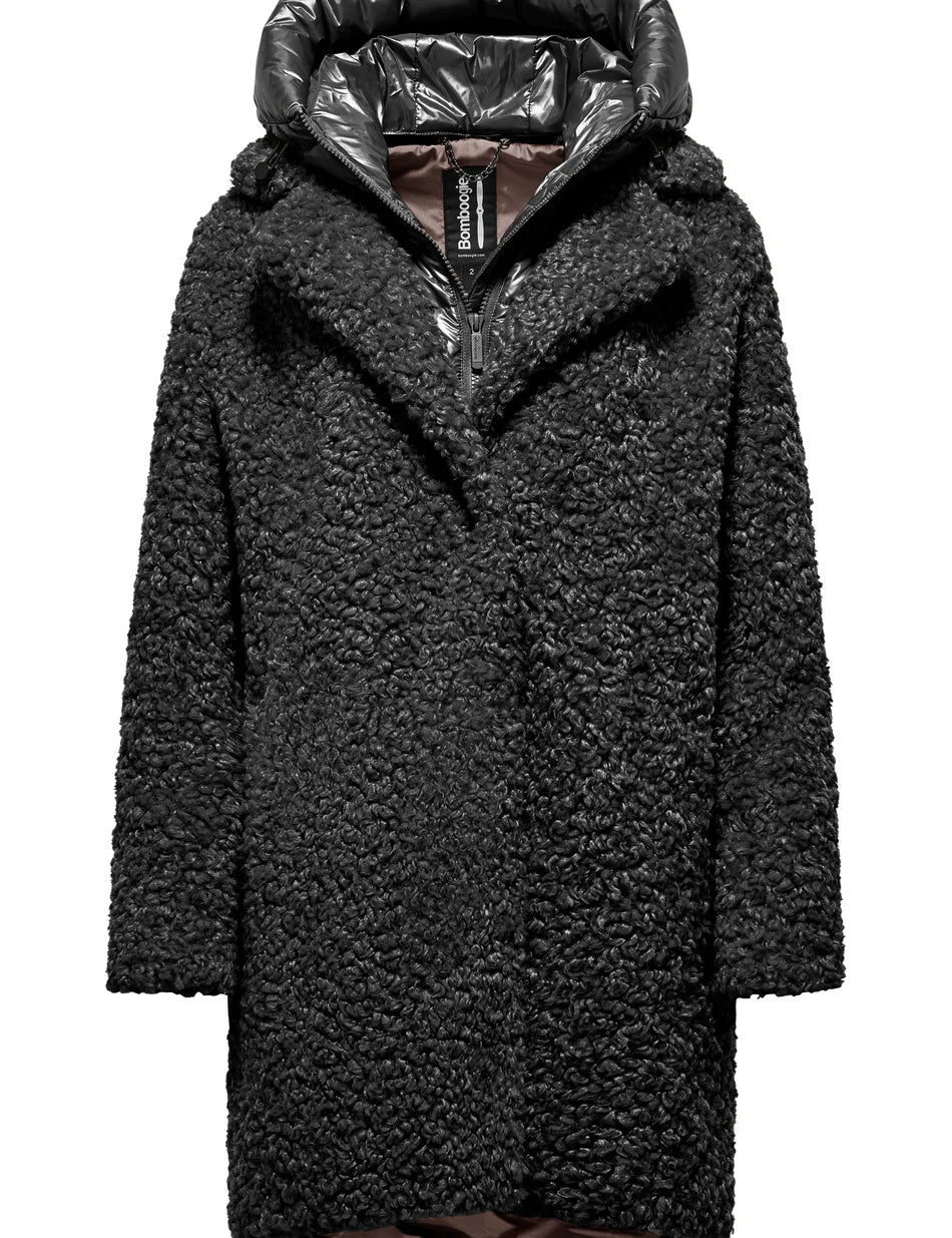 Cappotto lungo bi-materico Donna Bomboogie Odessa Overcoat art. CW6570TSFC5