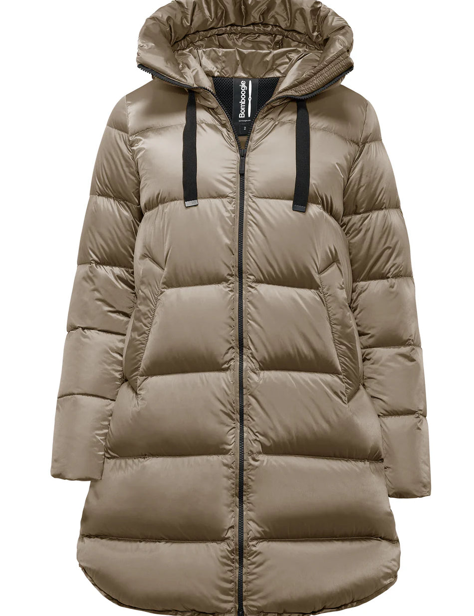 Piumino lungo donna windproof downproof BOMBOOGIE mod. Geneva art. CW6630TDLC5