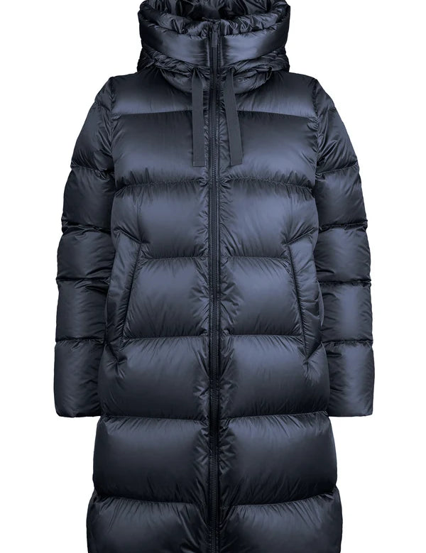 Piumino lungo donna in nylon lucido BOMBOOGIE mod. Geneva art. CW6630TDLC6