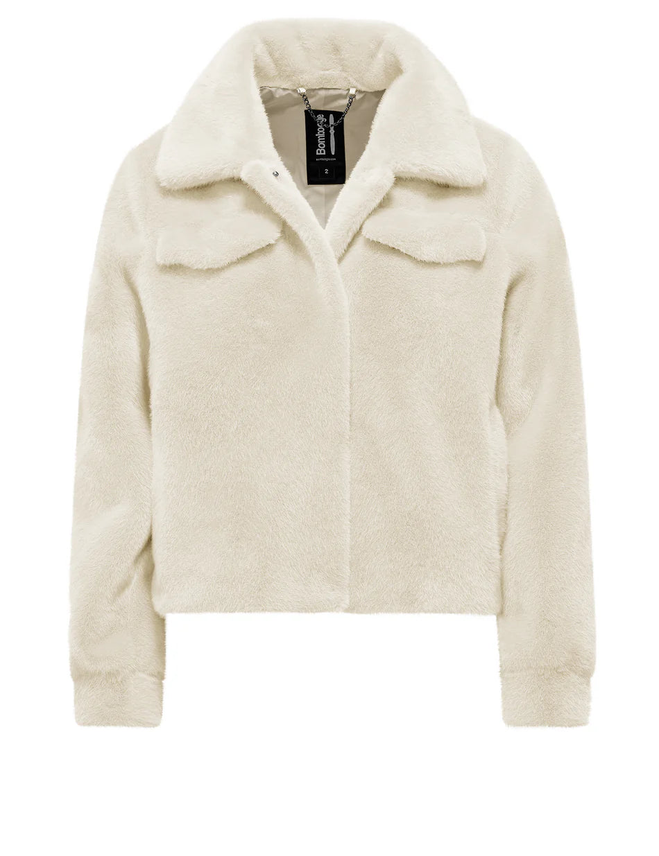 Giacca Donna  in ecopelliccia effetto lapin Bomboogie art. JW8683FSB5