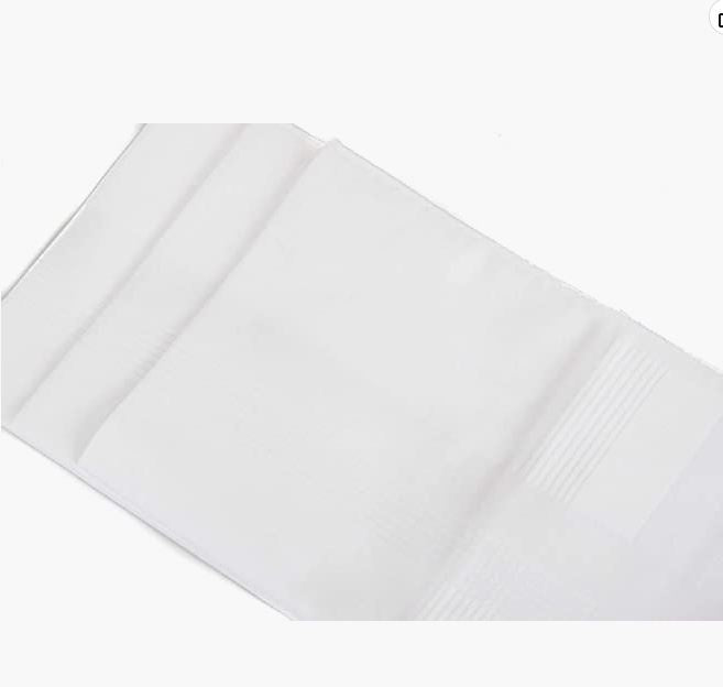 Fazzoletti Uomo 45x45 Fazzoletti In Cotone Bianco 45x45 Cm - 3